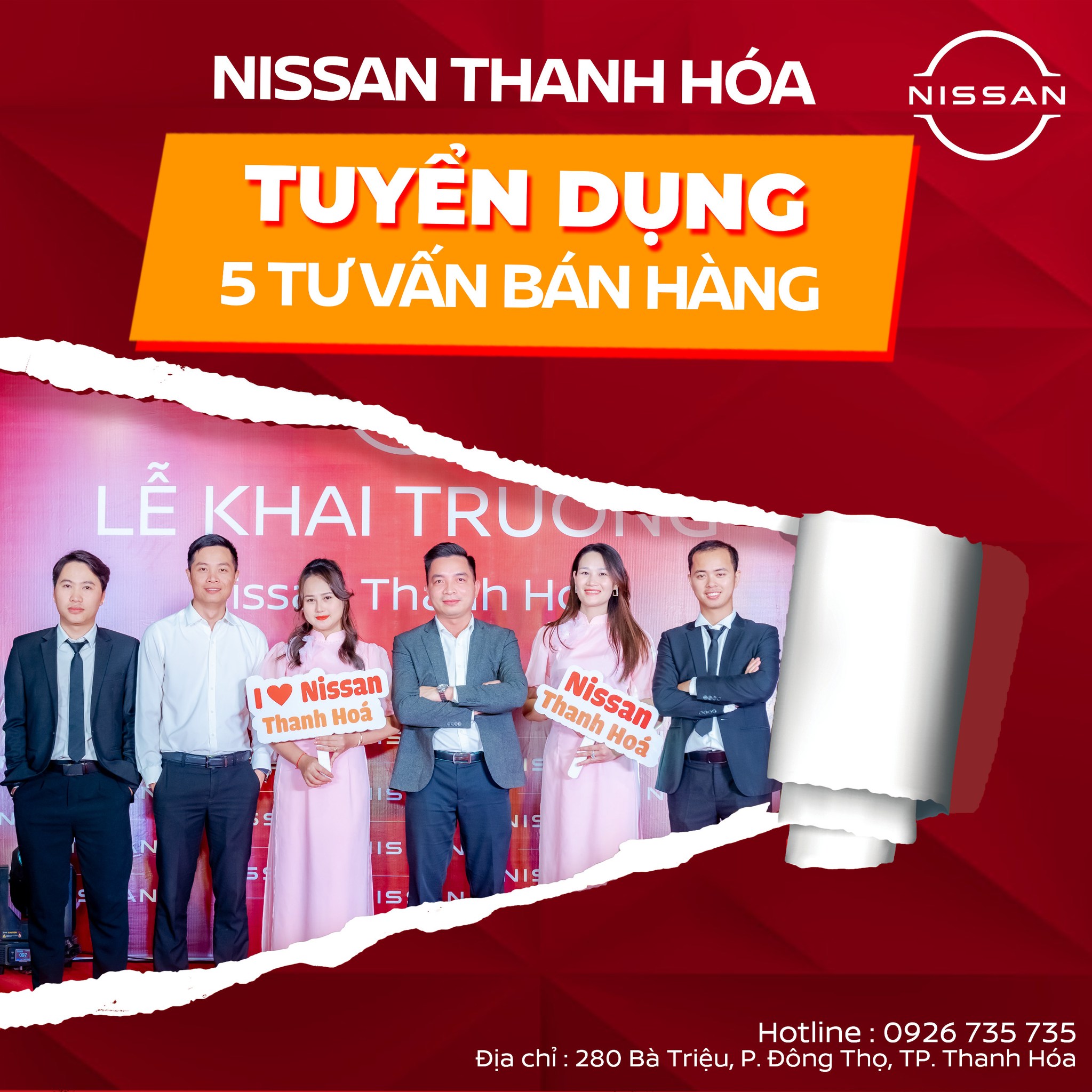 Nissan Thanh Hoá tuyển dụng